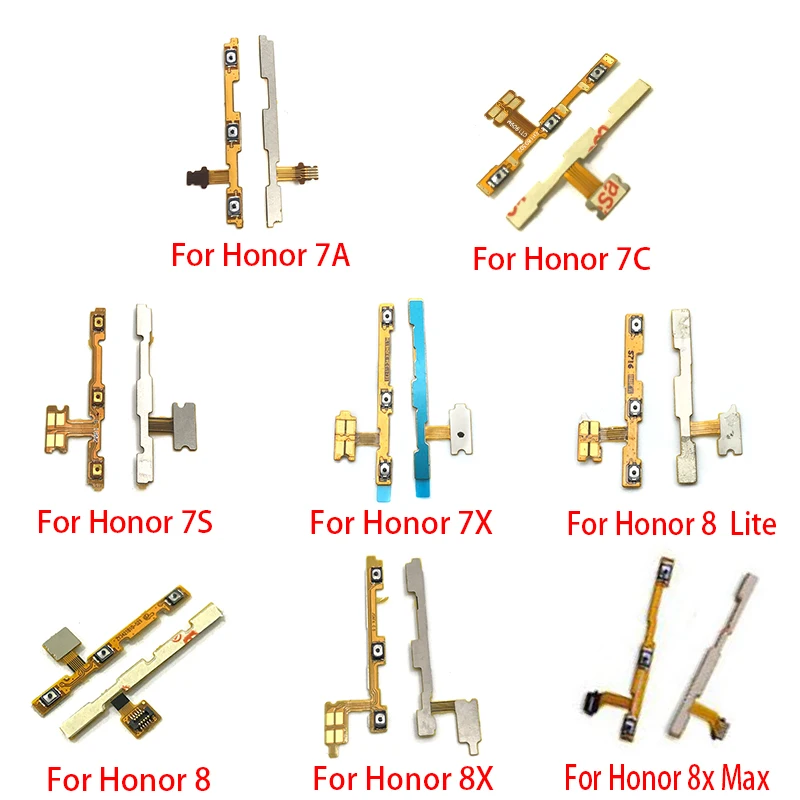 NEW Power Switch On/Off Button Volume control Key Button Flex Cable For Huawei Honor 30S 8 9 10 20 Lite 6X 7X 7S 7A 20 4C 30 Pro