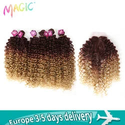 Synthetic Afro Kinky Curly Hair Blonde 16-20