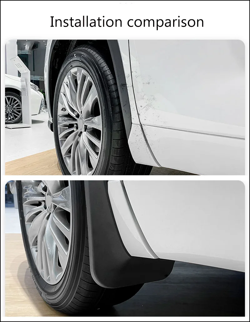 Car Mudflaps Splash Guards Front Rear Mudguards Fenders Accessories  Styling 4Pcs/Set For Toyota Highlander XU70 2021 2022