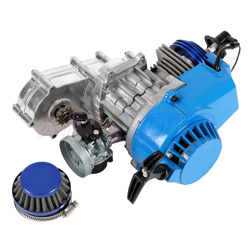 

49cc 2-stroke engine With Air Filter With double chain gearbox Motor Pocket Bike Engine Mini Dirt Bike ATV Engine