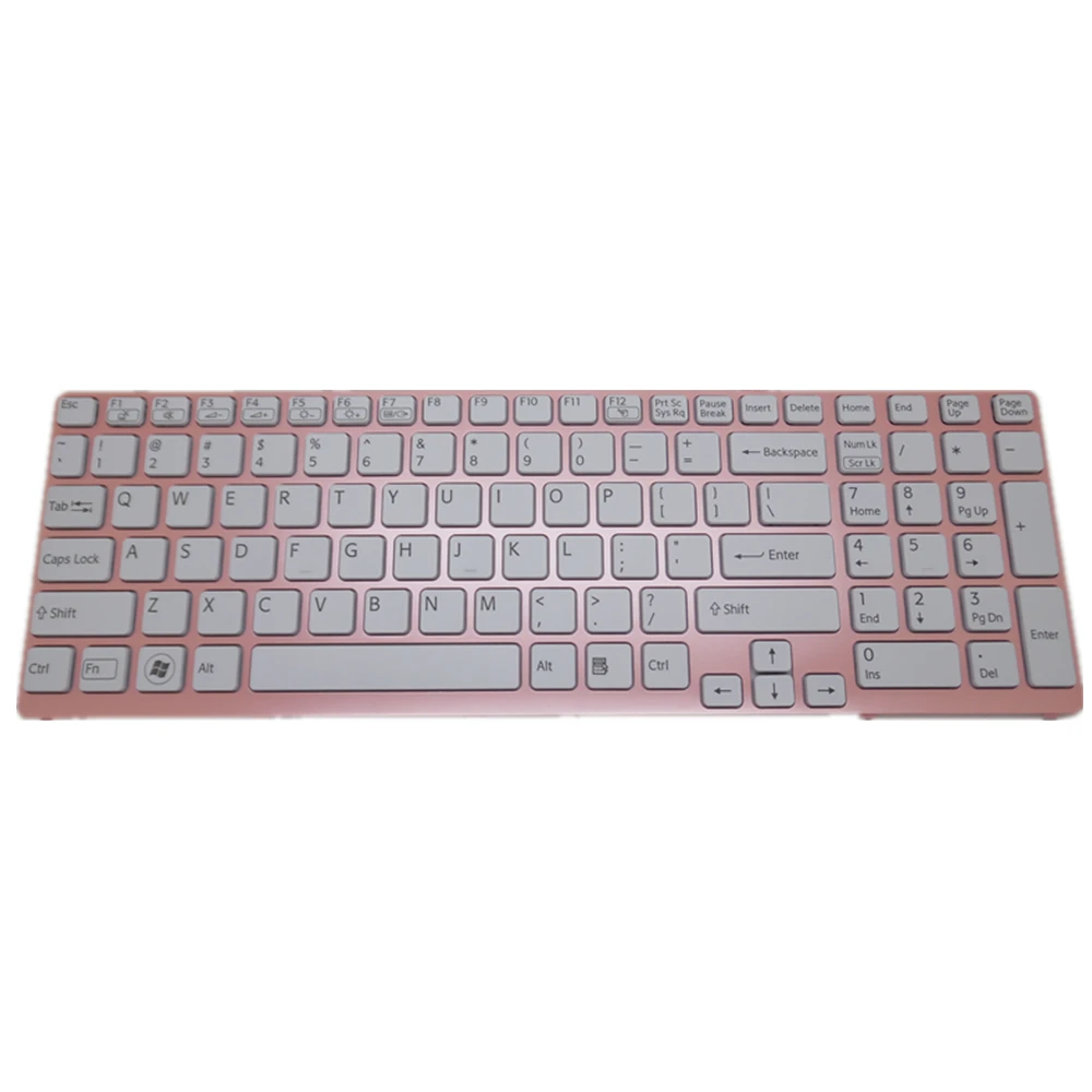 Imagem -03 - Teclado do Portátil para Sony Sve171 2acxb Bcxb 3bpxb Ccxb Dcxb Ecxb 22cxb 25cdb 27 32 35 37 290x 390x Preto Branco Rosa Eua ru Reino Unido fr