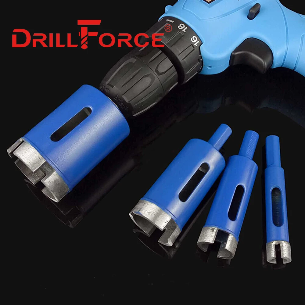 Drillforce 6-100 مللي متر مثقاب نواة الماس تلبد قطاعات هول المنشار فتاحة للرخام الجرانيت بلاط طوبي السيراميك ملموسة