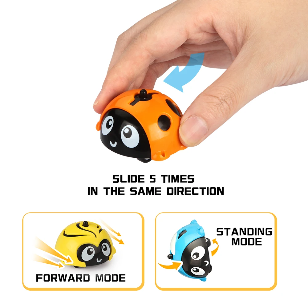 New Strange Insects and Mecha Gyro Friction Car Children\'s Educational Toys Halloween Christmas Birthday New Year Gift