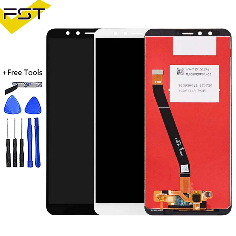 For Huawei Y9 2018 LCD Display Touch Screen Digitizer Assembly Spare Parts For Huawei Y9 2018 Display FLA-LX1 LX2 LX3 L22 AL00