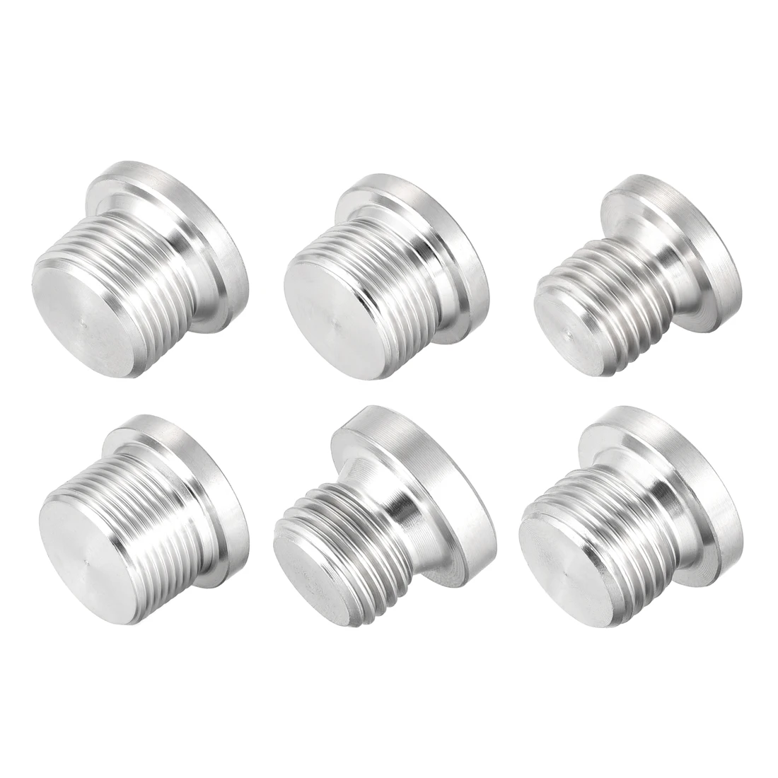 

uxcell 1-3pcs Countersunk Plug Internal Hex Head Socket w Flange M10x1 M12-M24x1.5 Male Stainless Steel Pipe Fitting Thread