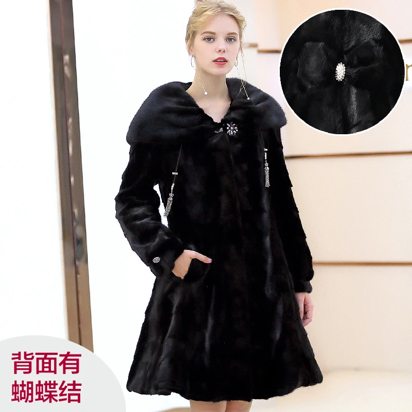 

Mink Real Coat Female Natural Luxury Fur Coats Winter Jacket Women Korean Long Jackets for Women Warm Overcoat 4xl MY s s