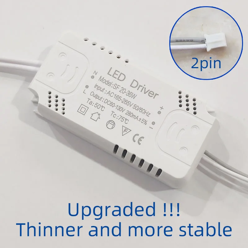 Adaptador de Controlador LED para iluminación LED, transformador no aislante para reemplazo de luz de techo, 8-24W, 30W, 36W, 50W, 60W, 80W, AC220V