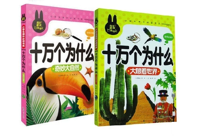 

2 Books One Hundred Thousand Why Child Kids Brain Thinking Puzzle Chinese Mandarin Pinyin Hanzi Learning Libros Age 3 to 12