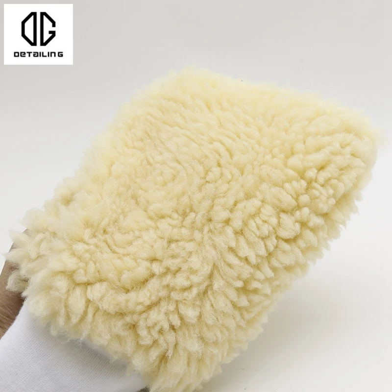 DETAILING Double-sided Microfiber Washable Car Washing Gloves Auto Care Cleaning Gloves Plush Wash Mitt Car Accessories