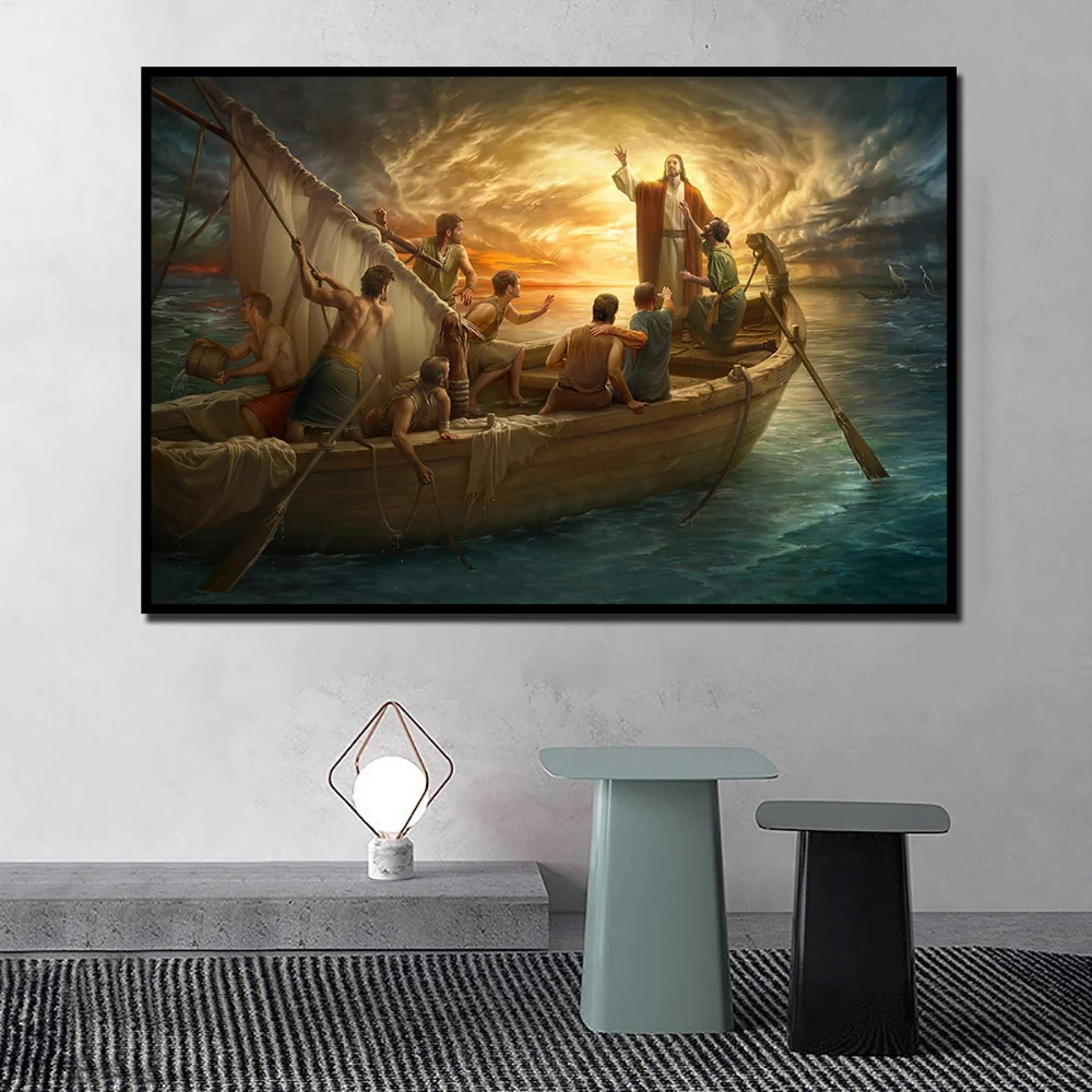Jesus Christ God - Fear to Faith Transformation Canvas Poster Bedroom Wall Art Home Decor Inspirational Picture