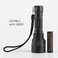 Convoy C8  XML2 U2-1A  LED Flashlight,torch,lantern,bike ,self defense,camping light, lamp ,with 18650 battery