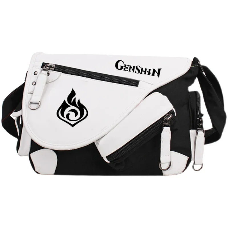 2021 new game Genshin Impact KLEE VENTI Anime Peripheral Eye of God Wind Fire Thunder Two-dimensional Messenger Bag