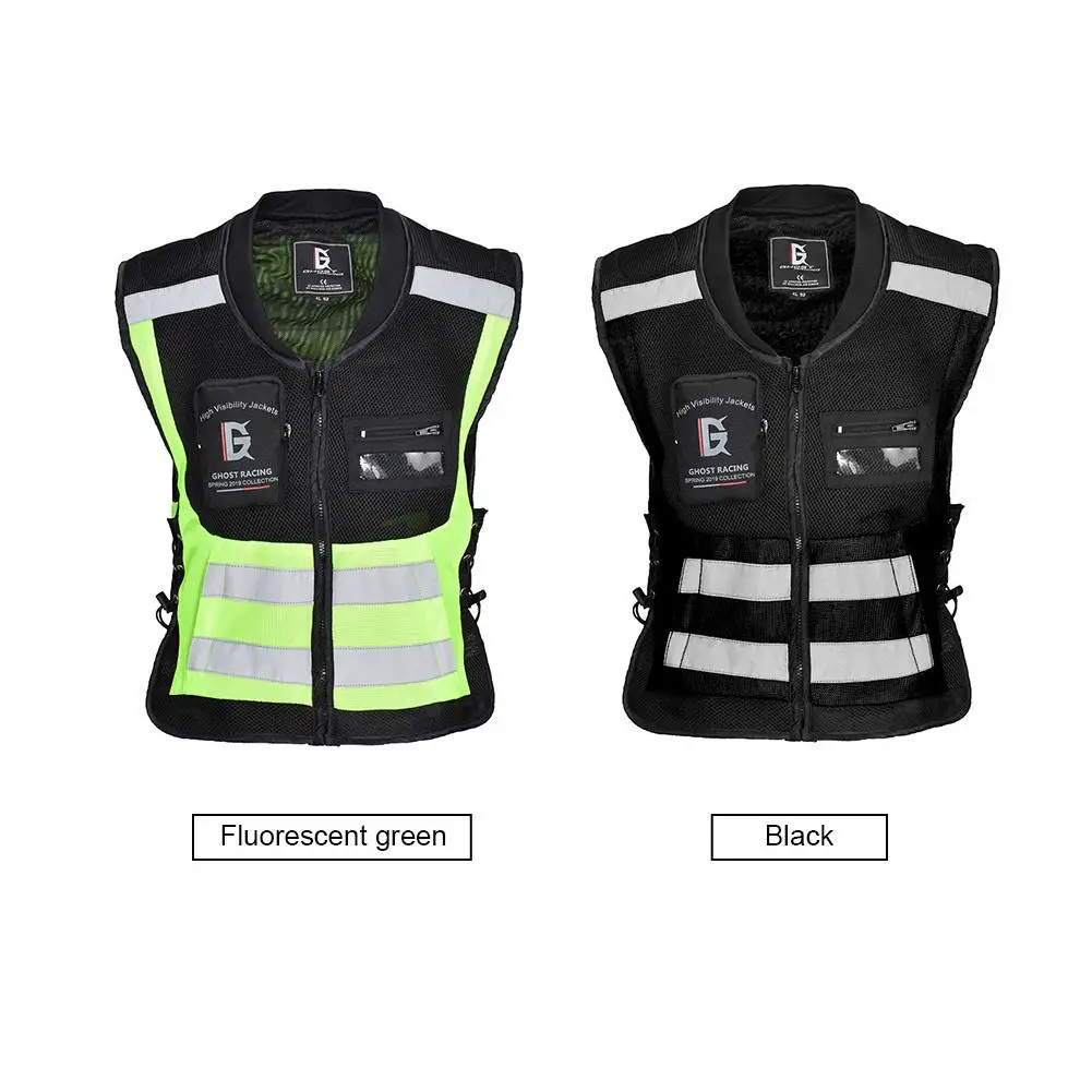 Motorcycle Safety Protection Reflective Vest Safety Running Cycling Vest Ultra Light Comfortable Motorcycle Sleeveless Jacket