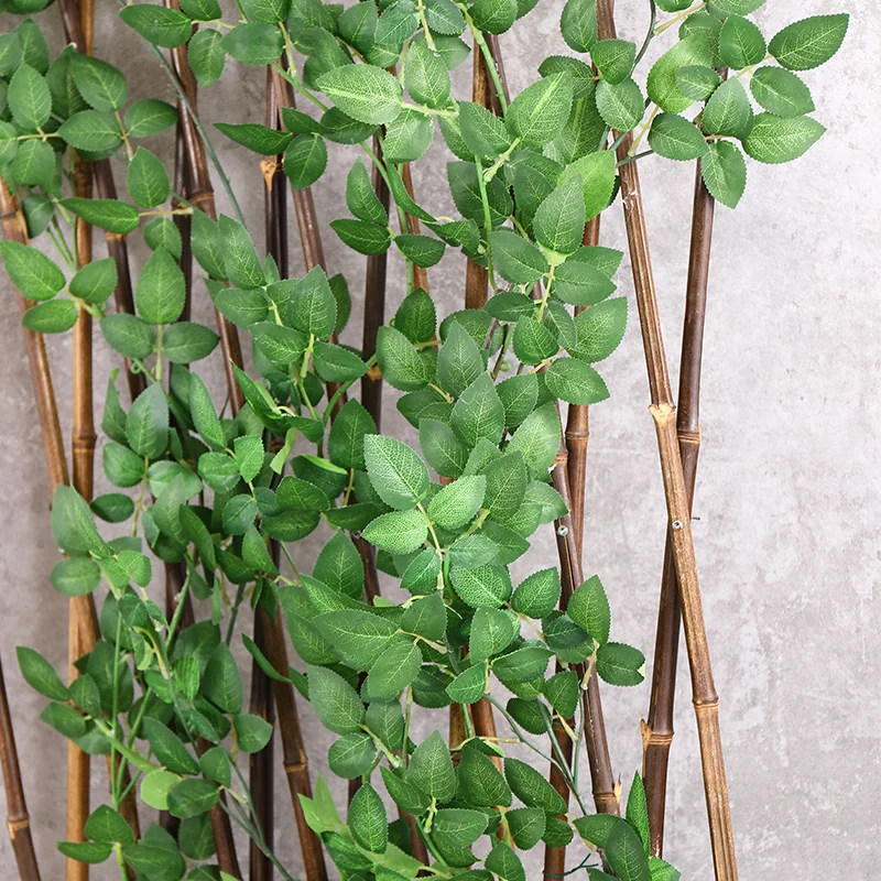 

180cm Artificial Green Plants Fake Rose Leaves Garland Wall Hanging Leaf Vines Twigs For Wedding Landscape Home Party Decoration
