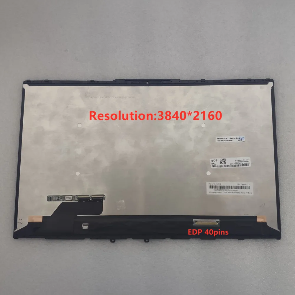 

14.0" UHD NV140QUM N54 5D10S39596 LCD Panel LED Touch Screen Display With Bezel Frame Assembly For Lenovo Yoga C940-14IIL 81Q9