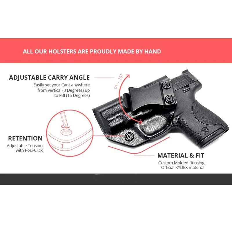 Imagem -05 - Dentro da Cintura Kydex Coldre para Bersa Trovão 380 cc Apêndice Escondido Transportar Iwb Cinto Ocultação Case