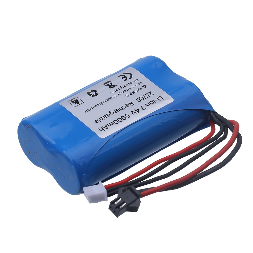 In stock  (SM Plug) 7.4V 5000mAH Li-ion Batery For RC Helicopter Car Tanks Train Boats Guns parts Toys 2S 7.4V battery Wholesale