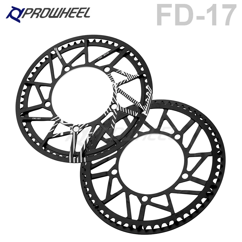 PROWHEEL 130BCD folding bicycle sprocket 8/9/10/11S 56Y 58Y 60Y sprocket 56T 58T 60T sprocket foldable bicycle crank sprocket