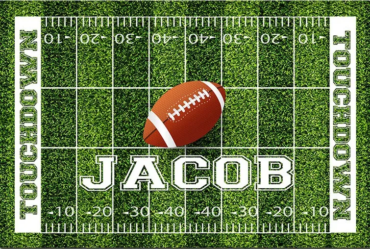 

Custom American Soccer Football Field Themed backdrop High quality Computer print birthday background