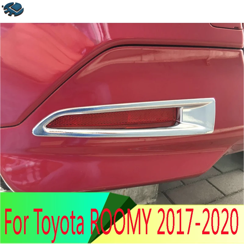 For Toyota ROOMY 2016-2020 Decorate Accessories Rear Fog Light Lamp Cover Trim Bezel Frame Styling Garnish