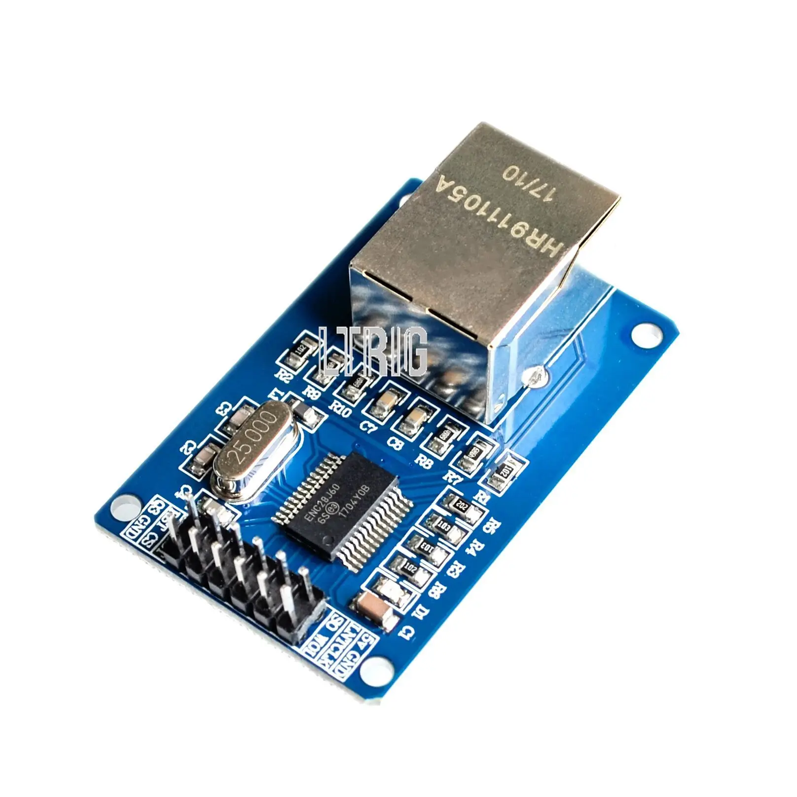 LTRIG Custom 1PCS ENC28J60 LAN Ethernet Network Board Module for arduino 25MHZ Crystal AVR 51 LPC STM32 3.3V