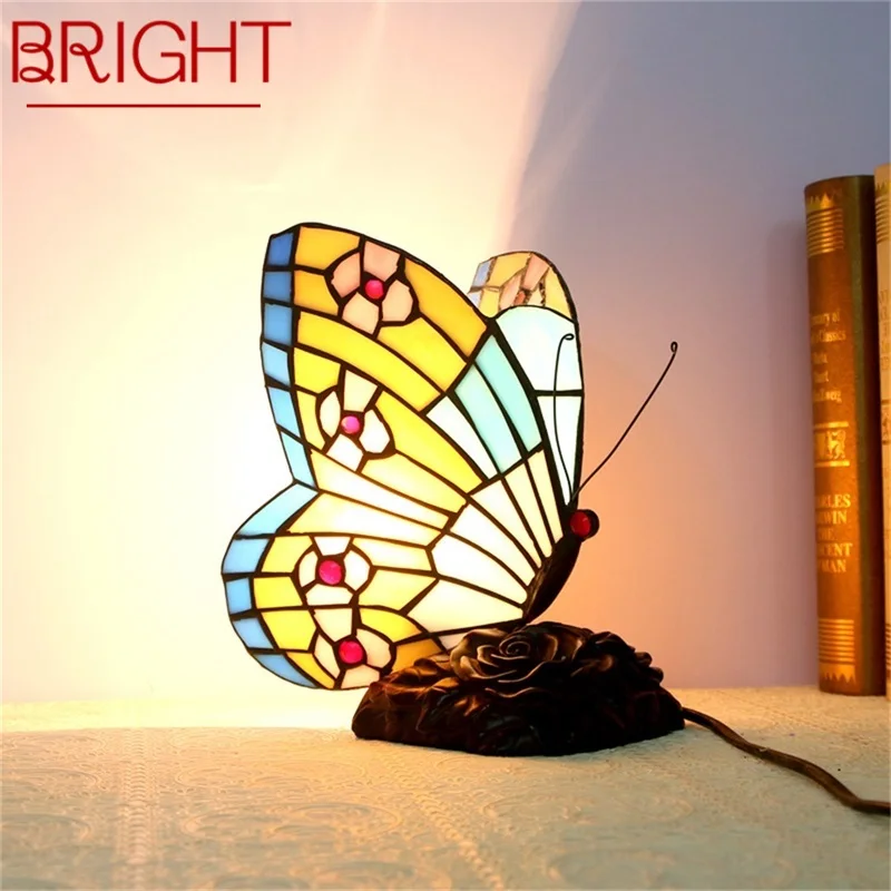 BRIGHT New Table Lamps Contemporary Creative Butterfly LED Colorful Desk Light for Home Bedroom Decoration