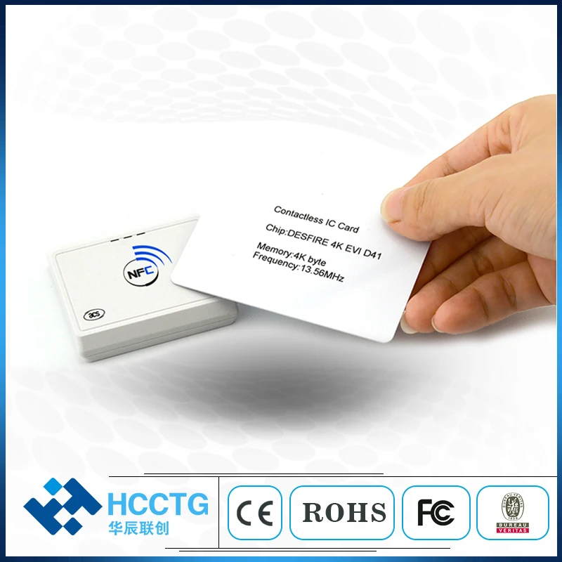 13.56 mhz contactless nfc bluetooth card skimmer/battery powered Bluetooth NFC emulator/reader--ACR1311U-N2