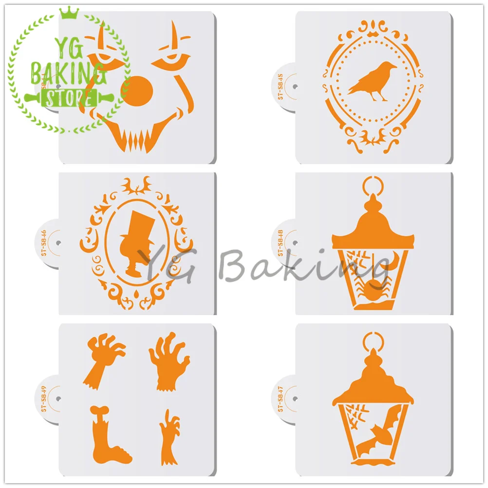 Dorica Various Halloween Ghost/Bat/Witch/Skull/Pumpkin Biscuit Cake Mold Cookie Cake Stencils Kitchen Tools Bakeware