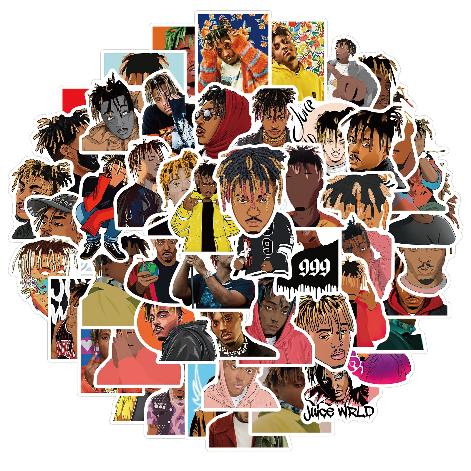 10/30/50PCS Singer Juice Wrld Personalized Graffiti Waterproof Sticker Suitcase Notebook Refrigerator Skateboard HelmetWholesale