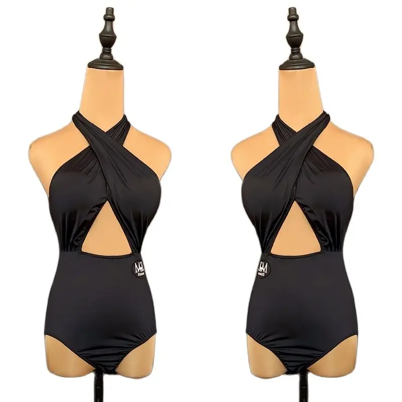 Sexy Latin Dance Tops Women Black Salsa Dancing Outfit Tango Dance Bodysuit Designer Clothes Stage Costume Tap Dancewear JL3059