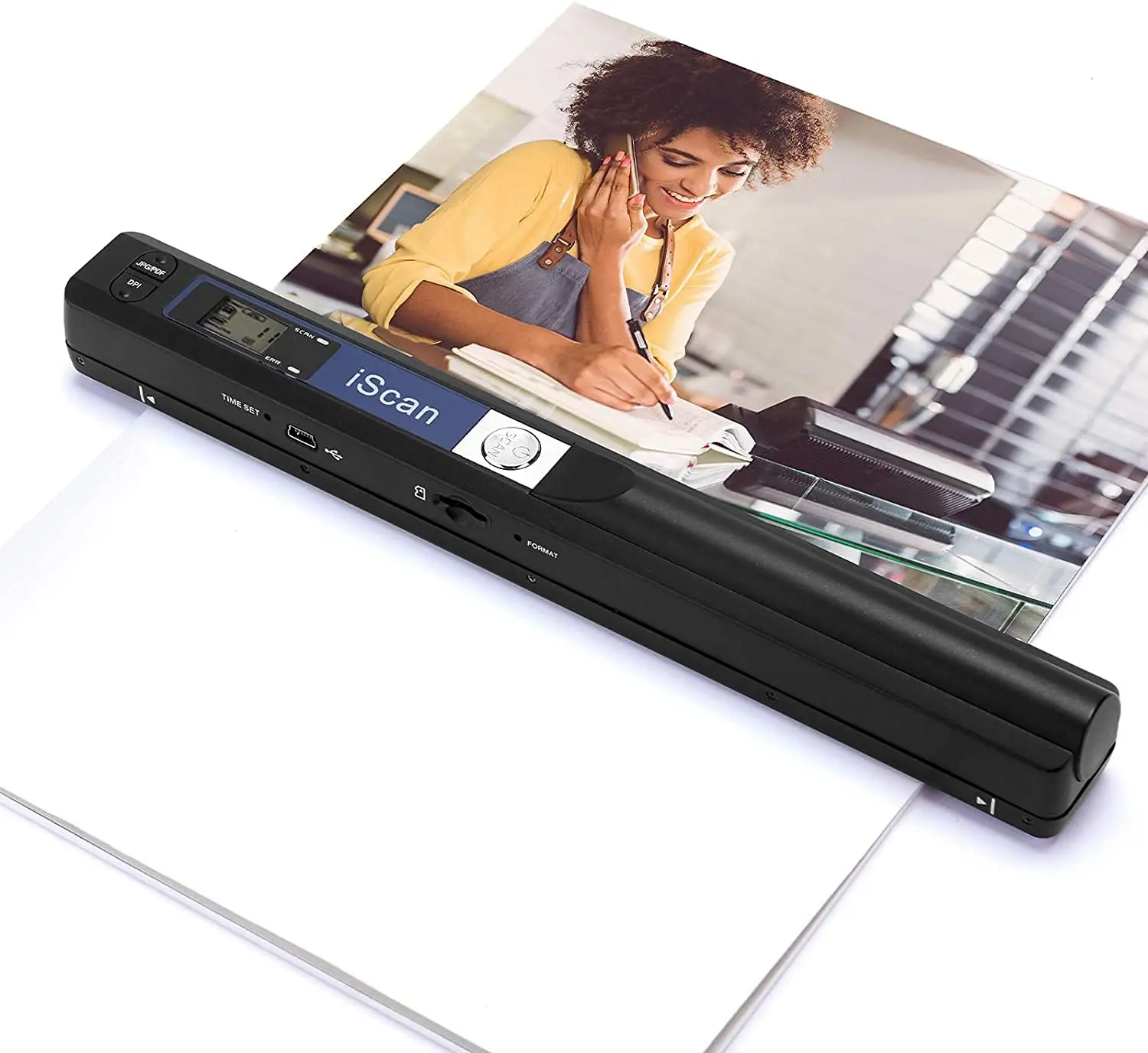 Mini Portable Handheld Scanner iScan 900 DPI A4 Document Scanner for Business Photo Picture Receipts Book Support JPG/PDF Format