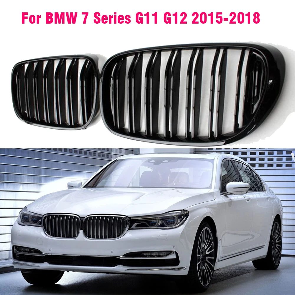 M style Front Grill  For BMW 7 Series G11 G12 2015 2016 2017 2018 730li 740li 750li 730d Gloss Black Grills