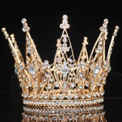 Rhinestone Bride Tiara Crown Bridal Wedding Hair Jewelry Accessories Women Girls Princess Show Headdress Headpiece Queen Diadem