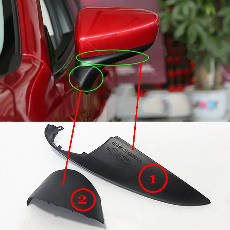 Car Side door Rearview mirror Lower covers Wing mirror Shell housing Cap For Mazda 6 Atenza