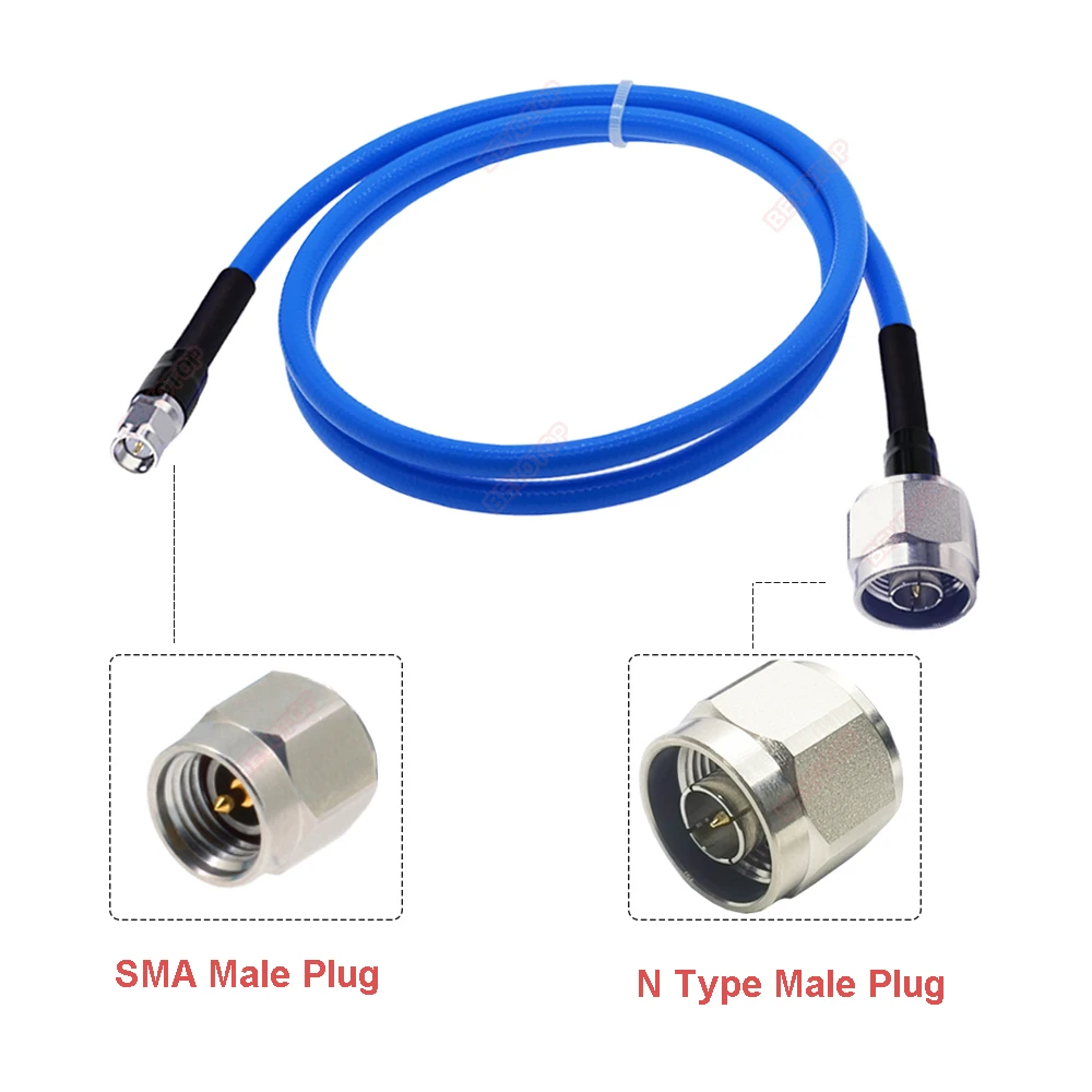 RG401 50-5 Cable N Type Male Plug to SMA Male Plug High Frequency Low Loss RG-401 Test Cable RF Coaxial Pigtail Jumper BEVOTOP