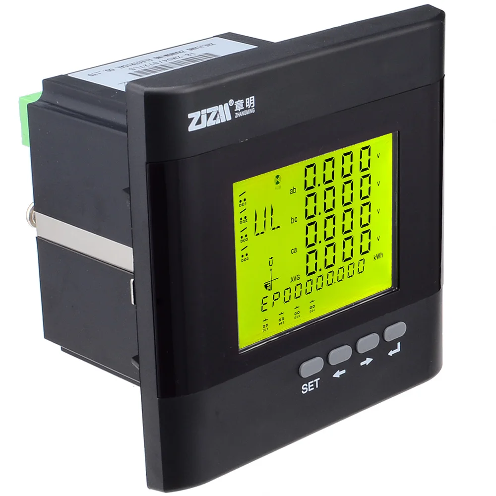 

3-Phase Multi-function Power Meter Digital LCD Display Energy Voltage Current Meter with RS485 Communication Function