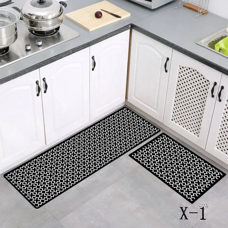 

Bathroom Entrance Door Mat Washable Non-slip Kitchen Floor Mat Bedroom Living Room Bedside Area Rugs Waterproof Modern Carpet