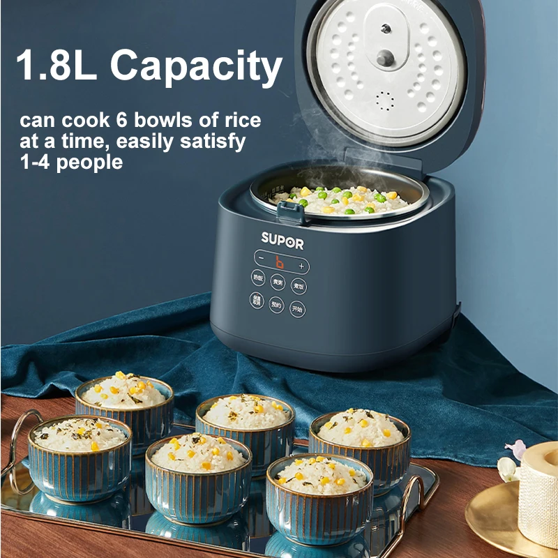 SUPOR Rice Cooker 1.8L Capacity Small Smart Electric Cooker Multifunction Full Automatic Rice Cooker Suitable For 1-4 People
