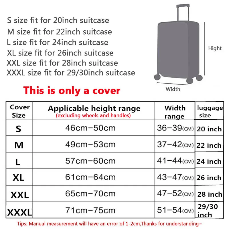 Wehyah Elastic Waterproof Protection for Luggage PVC Covers Suitcase Cover Travel Accessorie Dust Proof Cover Trolley Case ZY137