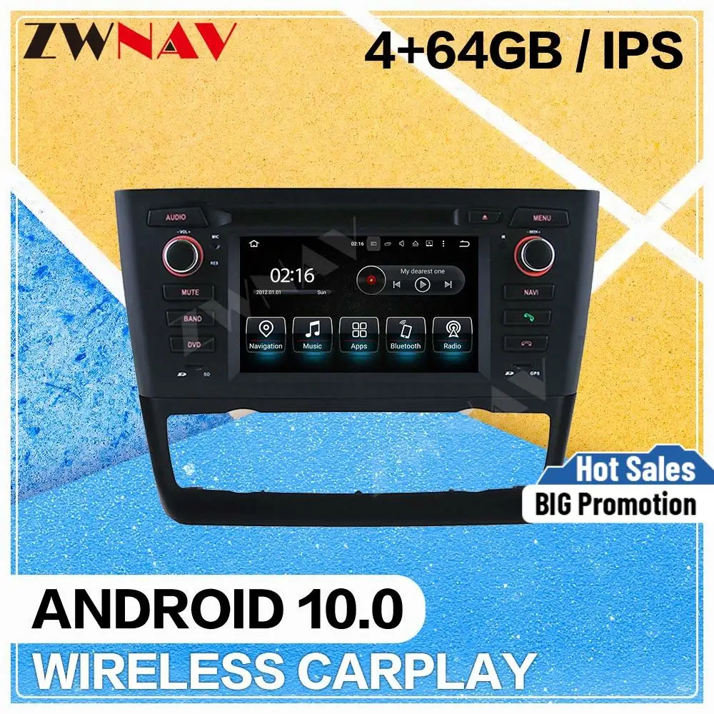 64G Car Multimedia Player Android 10.0 screen For BMW E81 1 Series 2004-2019 car gps navi dvd audio radio auto stereo head unit