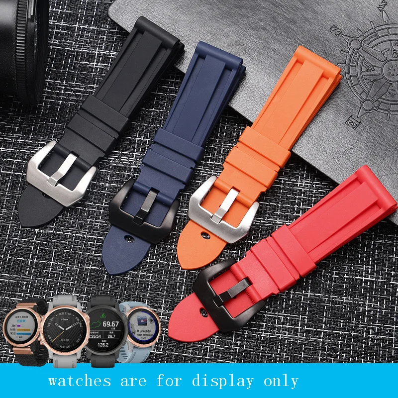 Pam411 111 men's camouflage silicone strap 22mm 24mm waterproof outdoor watch chain