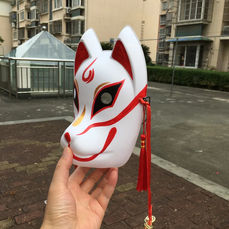 Kitsune Masken für Weihnachten Kostüm Cosplay, Japanischen Anime Anbu Ninja Volle Gesicht Abdeckung für Maskerade Ball Party Studenten