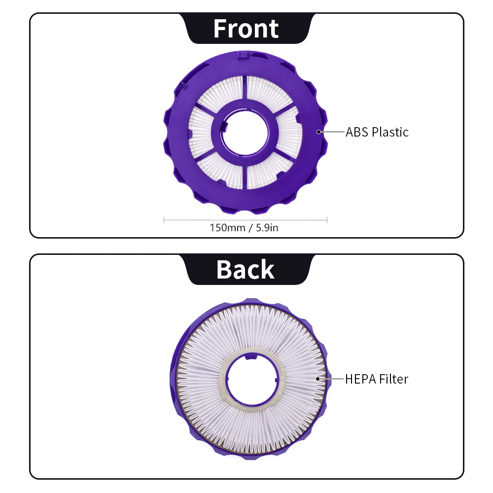 Pre Post Front Back Motor HEPA Filter Compatible with Dyson DC40 Sweeping Robot Vacuum Cleaner Replacement Kit Accessories Parts