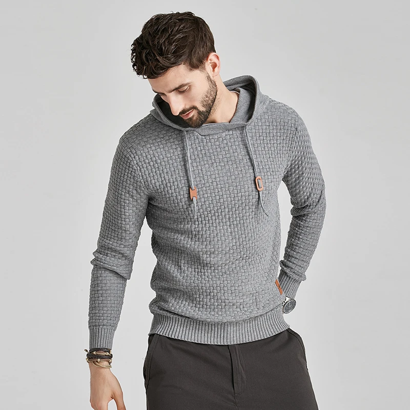 TFU-suéteres con capucha para hombre, Jersey cálido de algodón, informal, a la moda, de Color sólido, 3XL, para primavera y otoño, nuevo, 2020