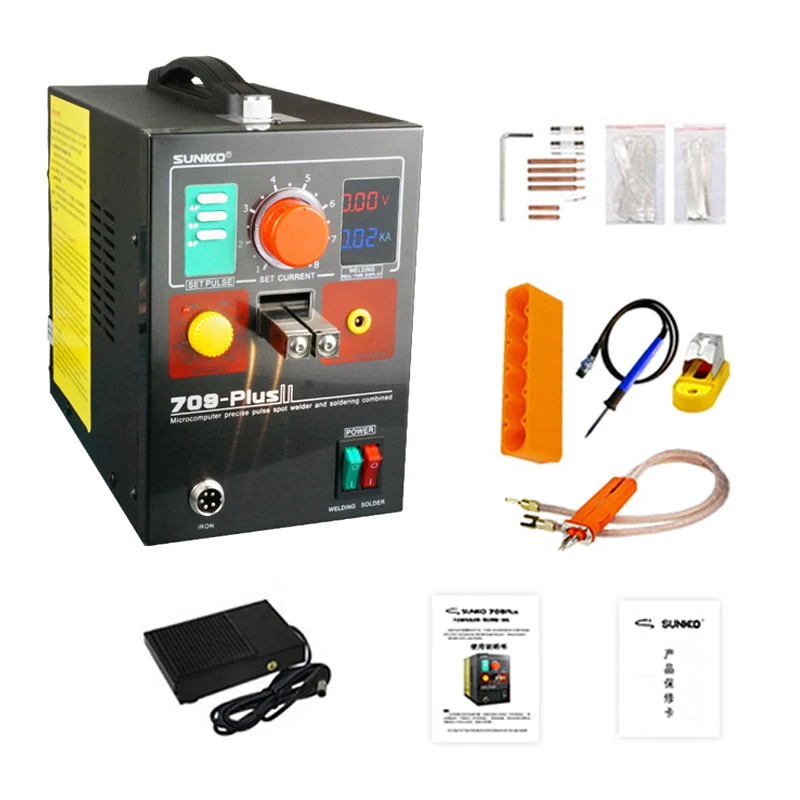 

SUNKKO 4.3KW 709Plus Spot Welding Machine With Remote Soldering Pen Electric Soldering Iron Spot Welder For Battery Pack Welding