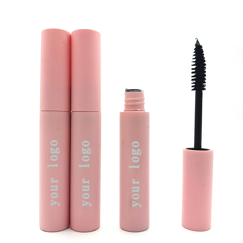 Factory Wholesale Private Label Waterproof  Vegan Eyelash Mascara With Pink Lash Mascara Tube Makeup Cosmetic