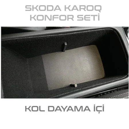 For Skoda Karoq Comfort Set, Storage Compartments Anti-Vibration Sound Insulation Coating, Self-Adhesive Perfectly Matched Laser Cut, Easy