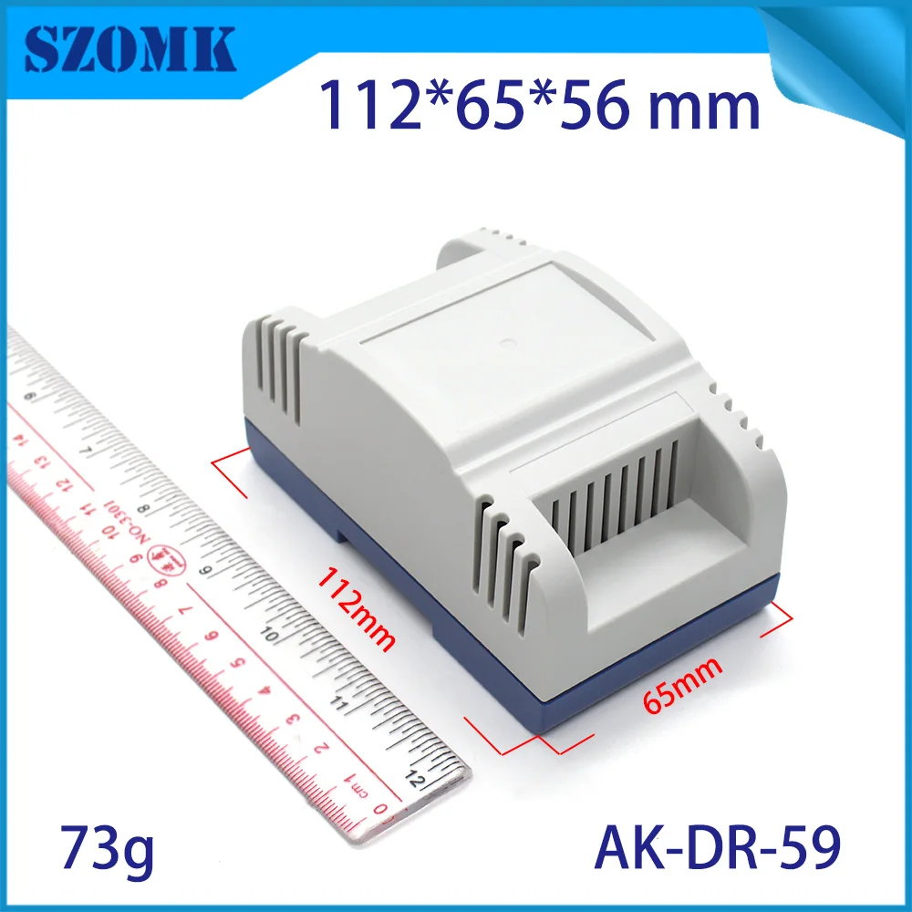 Szomk Plastic Din Rail Enclosure For Pcb Devices PLC Din Rail Enclosures