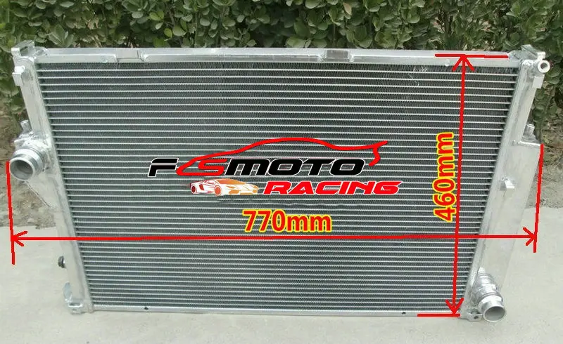 For BMW 5 E34 M5 530i/535i 7 E32 730i/730iL/735i/735iL Manual MT Aluminum Radiator + Fan view 2