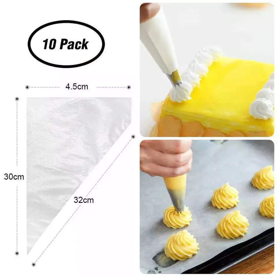 66Pcs/Set Cake Decorating Tools Piping Nozzle Tips Bags Reusable TPU Pastry Bags Stainless Steel Icing Tips Baking Supplies